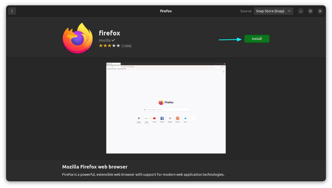 to install Firefox on Linux Google Play